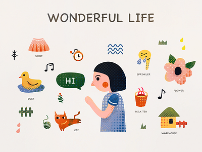 daily life design illustration life