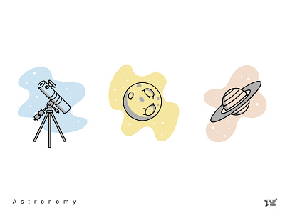 Astronomy Icons flat graphic design icons illustration space vector