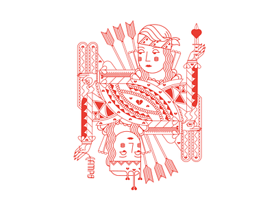 Queen of Hearts Remix character design digital illustration queen