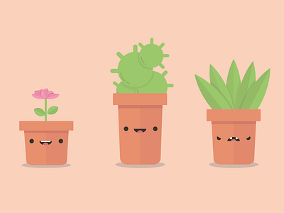 Happy Plants design illustration vector