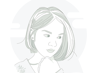 Portrait design portrait simple vector