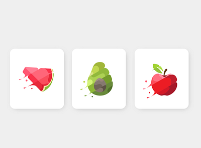 Fun fruits illustrations colorful design fruit fruits fun illustration simple vector