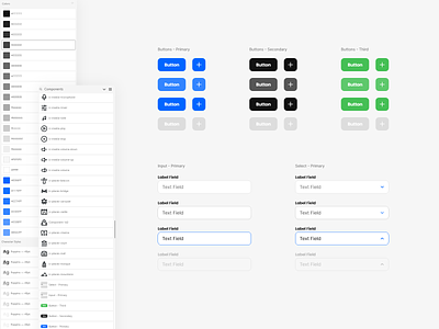 Design System - Adobe XD - v2 adobe xd adobe xd photoshop ui ux adobexd buttons colors components design system forms freebie icons iconset input interface select ui ui ux uidesign