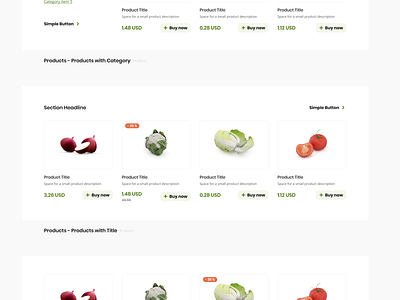 Fresh eCommerce Layout - Product components