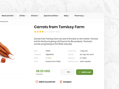 Fresh eCommerce Layout - Product Detail components