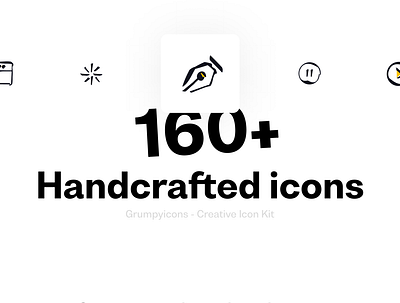 Grumpyicons - 160+ Handcrafted icons arrow icons creative icons developers icons device icons figma icon icon pack icon set iconographic iconography icons icons design icons pack iconset premium design premium icons