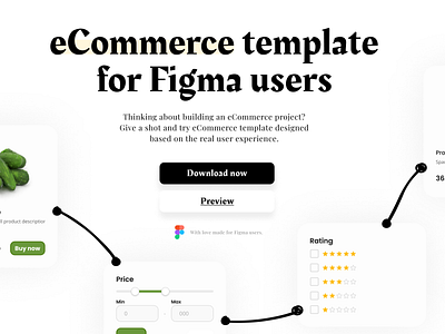 Figma - eCommerce template buttons design system ecommerce figma figma design figmadesign freebie icons iconset input select ui uikit