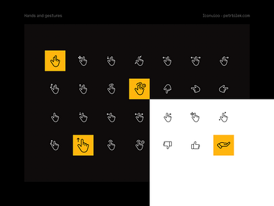 Iconuioo - Hands and Gestures adobexd editable icons figma gestures hands icon icon pack icon set iconography icons iconset illustrator line icons minimal minimal icons prototype icons stroke icons swipe tap