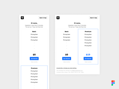 Email Starter - Pricing email email design email designer email figma email marketing email template emailing figma figma design layout pricing table pricing tables template theme
