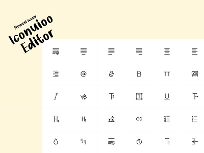 Iconuioo - Text Editor editor editorial figma icons icon icon pack icon set icons icons pack iconset line icons premium icons sketch icons stroke icons text text editor ui icons xd icons