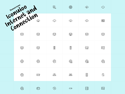 Internet and Connection - Iconuioo adobexd icons app icons connection database edit icons figma icons iconography icons illustrator internet line icons minimal icon network network icons server sketch icons social icons stroke icons web icons xd icons