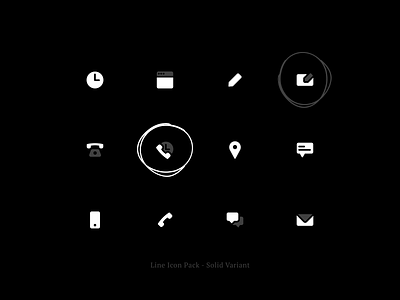 Line Icon Pack - Solid Variant