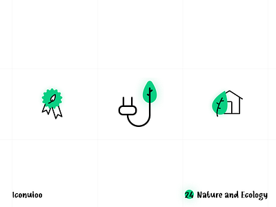 Nature and Ecology - Iconuioo adobe xd app icons design figma graphic design icon icon pack icon set icons illustrator line icons minimal icons presentation icons sketch web icons