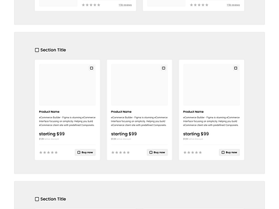 eCommerce - Product - Sections - Exploration component ecommerce figma interface library minimalistic product section store ui user interface ux