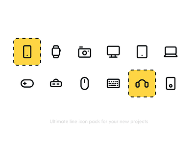 Devices Icon Pack device device icons icon icon pack iconography icons iconset line icons minimal icons mobile icons simple icons