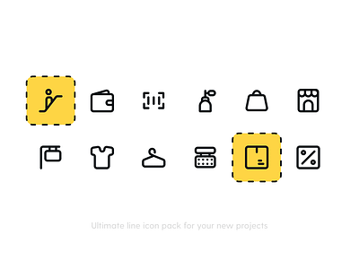 Shopping Icon Pack design figma freebie icon icon pack icon set iconography icons icons pack iconset illustration line icons minimal simple icons ui vector