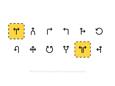 Directions Icon Pack freebie icon icon pack icon set iconography icons icons pack iconset line icons ui
