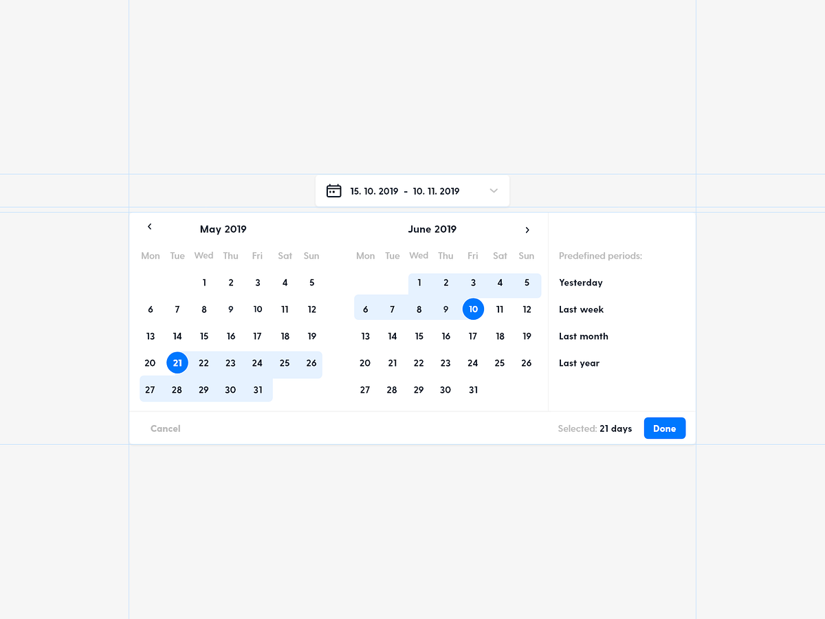 UI Experiment: Datepicker - Adobe XD by Petr Bilek on Dribbble