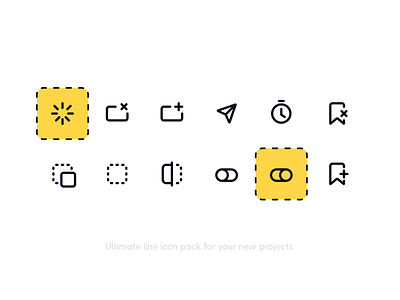 Actions 5 Icon Pack drag and drop freebie icon icon set iconography icons icons pack line icons loader switch tabs tags timer