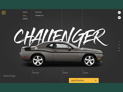 Challenger SRT UI car ui devam design photoshop ui web design xd