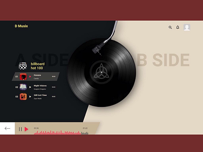 Music player devam design photoshop ui web design