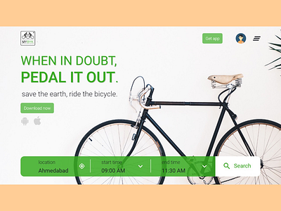 Ride bicycle cycle devam design location ui