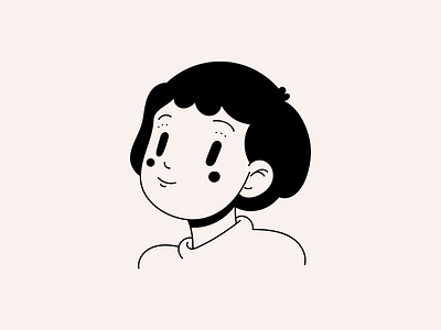 01 black black and white character design girl illustration illustrator white