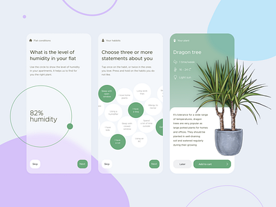 Your perfect home plant 🪴 Mobile UI app design e commerce glassmorphism graphic design interaction mobile app mobile ui ui ux visual design