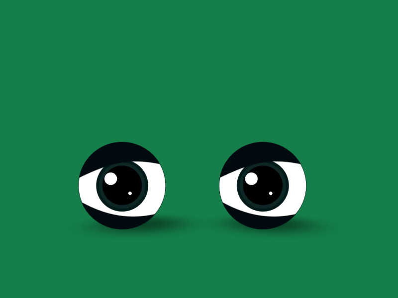 eye 2d after effect animation eyes falling icon illustration jumbing motion graphics vector