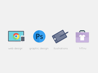 Portfolio icons bag design flat icon icons illustration photoshop wacom web