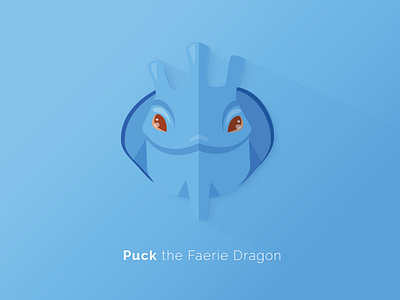 Puck the Faerie Dragon. dota dota2 flat illustration minimal minimalistic puck shadows