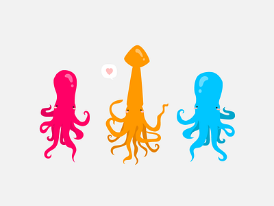 kawaii sea creatures agigen desktop illustration kawaii octopus squid wallpaper