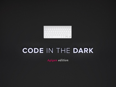 Code in the dark - Agigen edition agigen code code in the dark illustration keyboard