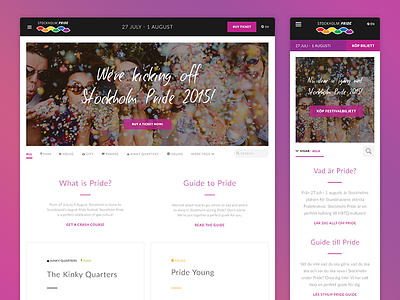 Stockholm Pride Festival 2015 (WIP) event festival lgbt pride responsive stockholm stockholm pride web website