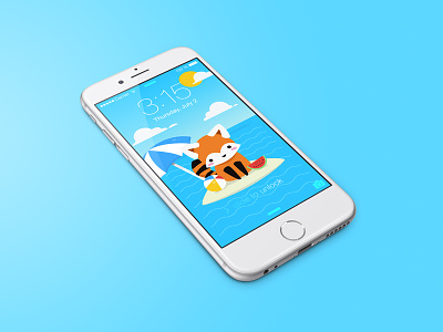 Summer Red Panda - Wallpaper agigen background desktop iphone red panda summer wallpaper