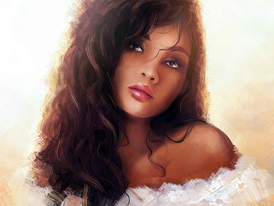 Creole girl creole digital girl louisiana painting portrait woman