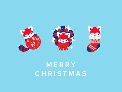 Red Panda Christmas - Free desktop wallpapers