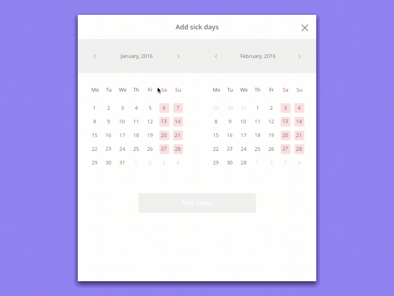 Date picker animation (wireframe) animation calendar date date picker principle sketch wireframe