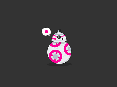 Dooer BB-8 ai bb8 desktop dooer force awakens illustration illustrator pink star wars wallpaper