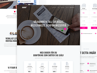 Dooer - Website accounting bookkeeping dooer mobile pricing responsive sketch website