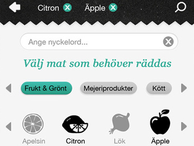 Rester.nu app app food icons interface recipes ui web website