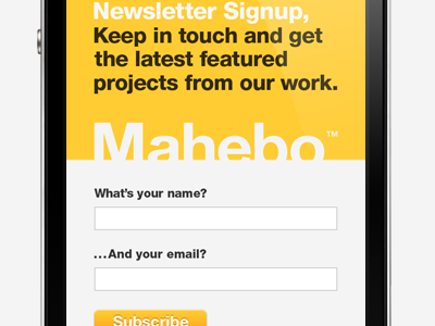 Mobile web - Mahebo