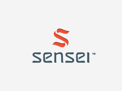 Sensei branding identity logo typography