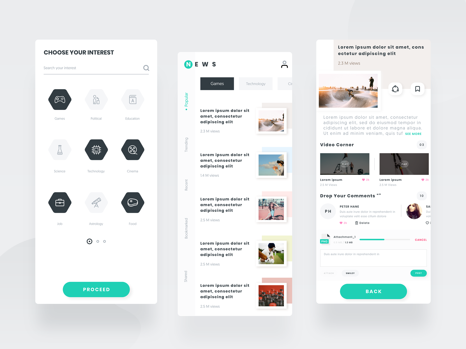 News App Shot by Sujit Srinivas on Dribbble