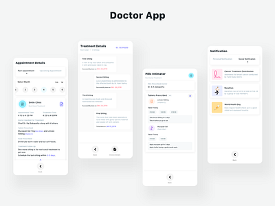 Doctor App app card view color concept design doctor icon interface ios iphone minimal mobile typography ui vector