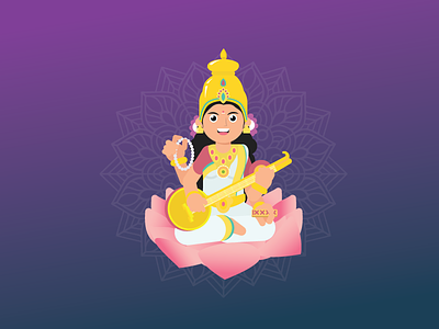 Saraswati girlgod god indiangod saraswathi veena