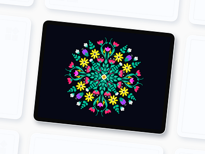 Floral mandala design artist bangalore branding chennai design dribbble illustraion illustration art illustration design illustrator ipadmockup kerala mandala mockup pondicherry procreate