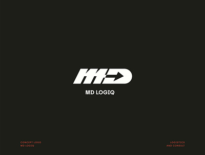 MD Logiq. arrow brand identity branding concept consulting design logistics logo logotype type wordmark