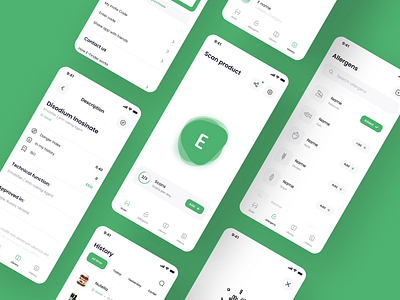 E Finder - iOS App additives app app design design food app ios app light mobile app navigation