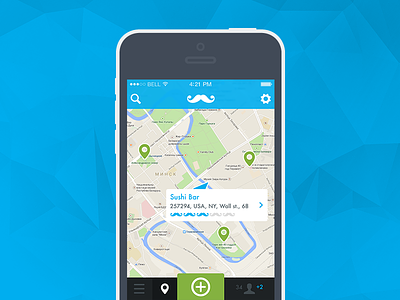 New App Design app flat ios iphone map